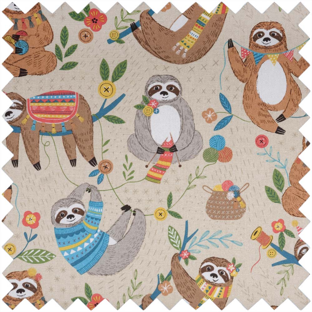 Hobby Gift Medium Sewing Box Sloth