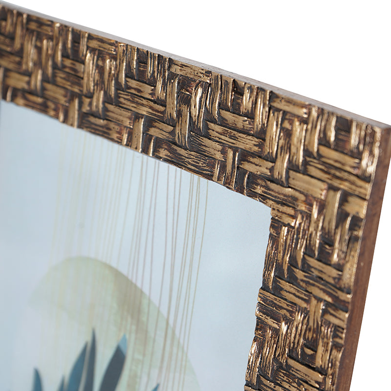 Libra Rustic Brown Bamboo Woven Effect Photo Frame 13x18cm